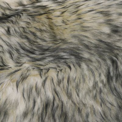 vidaXL Dywanik ze skóry owczej, 60 x 90 cm, ciemnoszary melanż