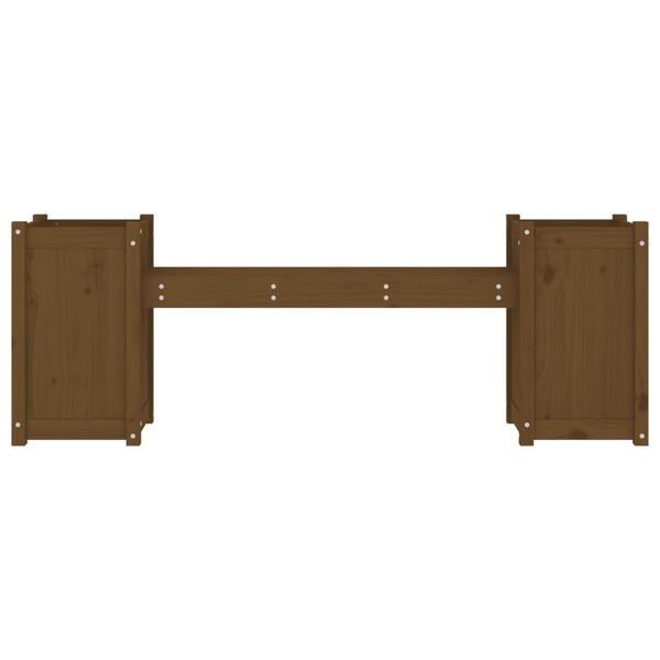 vidaXL Ławka z donicami, miodowy brąz, 180x36x63 cm, drewno sosnowe