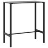 vidaXL Stolik barowy, czarny, 100x50x110 cm, malowana proszkowo stal