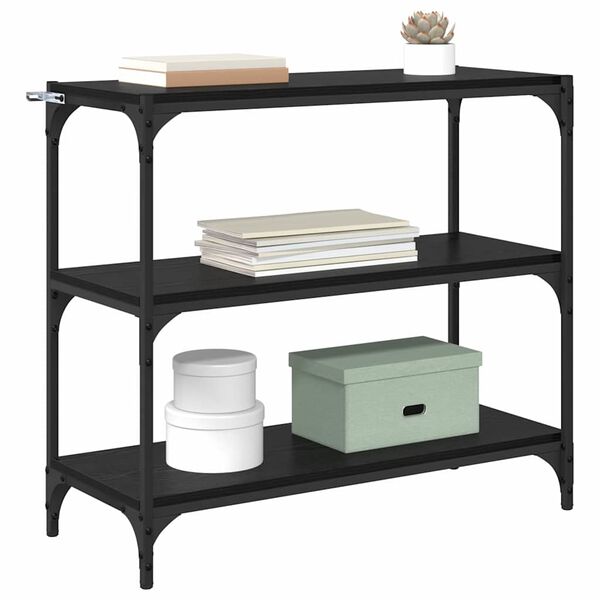 vidaXL Szafka na książki Czarny Dąb 80 x 33 x 70,5 cm