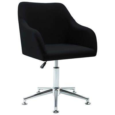 vidaXL Obrotowe krzesło biurowe, czarne, tkanina