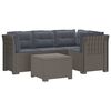 vidaXL Sofa ogrodowa dla 4 os&oacute;b z poduszkami w stylu rattanowym PP