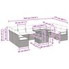 vidaXL Zestaw Sof na Ogród z poduszką 11 pcs Szary i brązowy