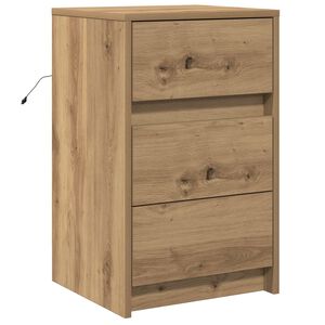 vidaXL Szafka Nocna Dąb rzemieślniczy 38 x 34 x 61 cm