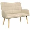 vidaXL Sofa dwuosobowa kremowy 115 x 61 x 87 cm tkanina