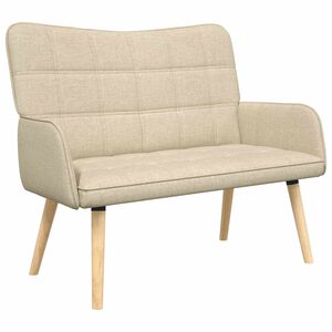 vidaXL Sofa dwuosobowa kremowy 115 x 61 x 87 cm tkanina