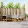 vidaXL Zestaw sof na zewnątrz z poduszką 7 pcs Naturalny i Jasny Szary