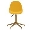 vidaXL Obrotowe krzesła stołowe, 4 szt., musztardowe, aksamitne