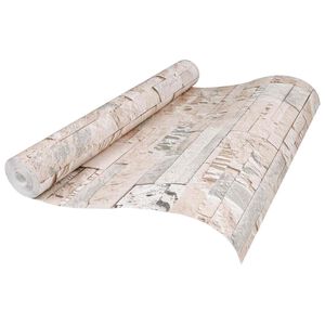 vidaXL Tapeta 3D z kamieniem Beżowy 10 x 0,53 m Tkanina nienałożona
