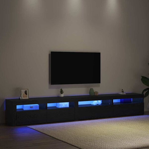 vidaXL Zestaw szafek RTV 3 pcs Czarny Dąb 270 x 35 x 40 cm