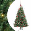 vidaXL Sztuczna choinka z zawiasami zielony 120 cm PVC i Metal
