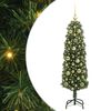 vidaXL Sztuczna choinka z podstawą Zielony 120 cm PVC, stal i plastik