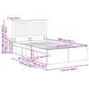 vidaXL Ramka ł&oacute;żka Dąb wędzony 120 x 200 cm Lite drewno sosnowe