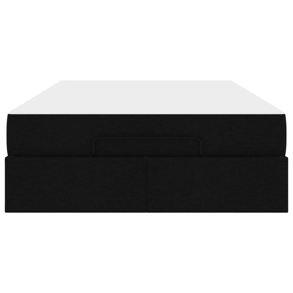 vidaXL Rama ł&oacute;żka z materacem z materacem 2 pcs Czarny tkanina