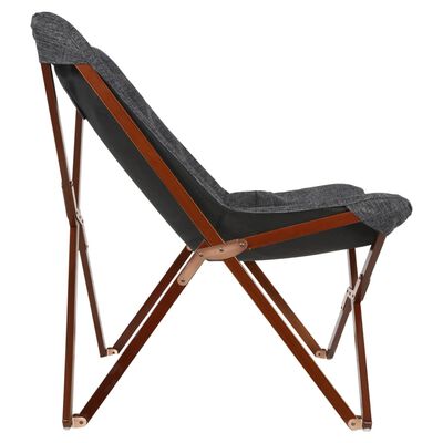 Lesli Living Krzesło motyl, 73x85x95 cm, szaro-brązowe