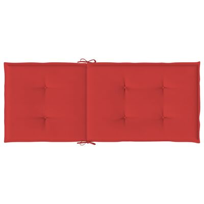 vidaXL Poduszki na krzesła ogrodowe, 6 szt., czerwone, 120x50x3 cm