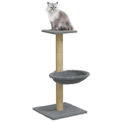 vidaXL Drapak dla kota z sizalowym słupkiem, jasnoszary, 74 cm