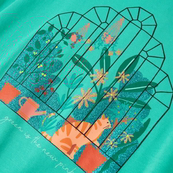 Koszulka dziecięca z krótkimi rękawami, miętowa, 92