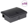 vidaXL Pułapki na myszy 10 szt. Czarne 13x10x4 cm