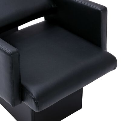 vidaXL Myjnia fryzjerska, fotel z umywalką, czarna, 129x59x82 cm