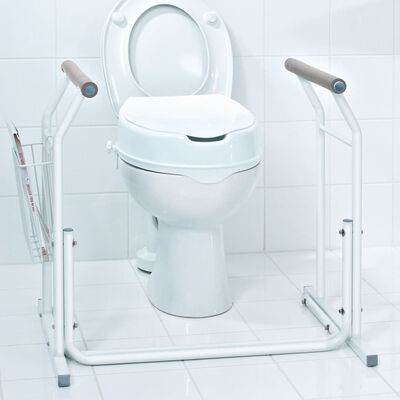 RIDDER Ruchoma podpórka toaletowa, biała, 150 kg A0110101