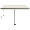 vidaXL Wolnostojąca automatycznie zwijana markiza, 300x250 cm, kremowa