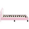 vidaXL Łóżko Dziecięce z Ramą i Zagłówkiem Różowy 80 x 160 cm PU