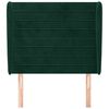 vidaXL Zagł&oacute;wek uszak, ciemnozielony, 103x23x118/128 cm, aksamit