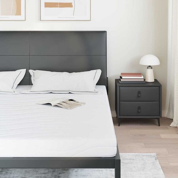 vidaXL Materac Biały 200 x 200 cm Żelowa pianka pamięciowa