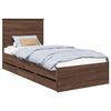 vidaXL Ramka ł&oacute;żka Brązowy dąb 90 x 200 cm Drewno inżynieryjne