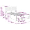 vidaXL Ramka ł&oacute;żka Szary Sonoma 135 x 190 cm Materiał drewnopochodny