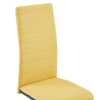 vidaXL Krzesła stołowe, wspornikowe, 4 szt., żółte, tkanina