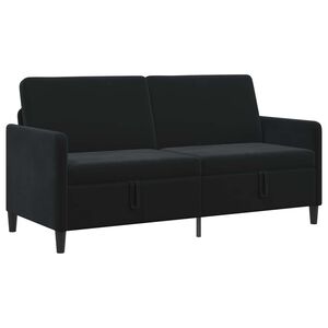 vidaXL Sofa z miejscem do przechowywania 3-osobowy Czarny