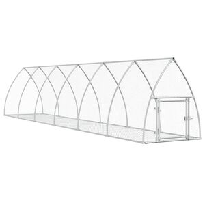 vidaXL Klatka dla kr&oacute;lika, srebrna, 105x600x120cm, stal galwanizowana