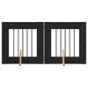 vidaXL Bramka dla ps&oacute;w z podp&oacute;rkami 2 pcs Czarny dąb 60 x 60 cm