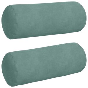 vidaXL Poduszki Wałkowe 2 pcs Zielony morski &Oslash; 15 x 40 cm