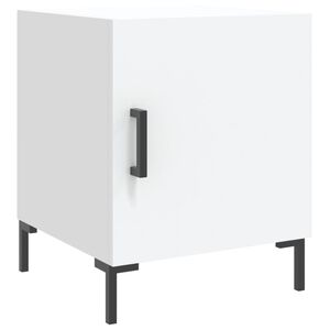 vidaXL Szafka nocna, biała, 40x40x50 cm, materiał drewnopochodny