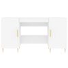 vidaXL Biurko, białe, 140x50x75 cm, materiał drewnopochodny