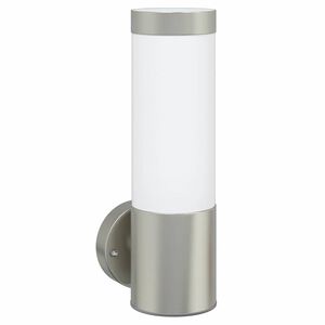 vidaXL Zewnętrzna lampa ścienna Srebrny 12 x 8,5 x 27 cm