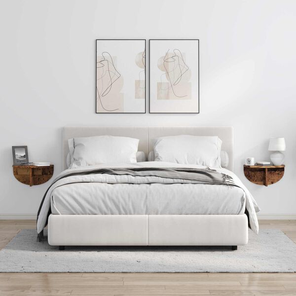 vidaXL Półka ścienna Montowane na ścianie Stare drewno 38 x 19 x 19 cm