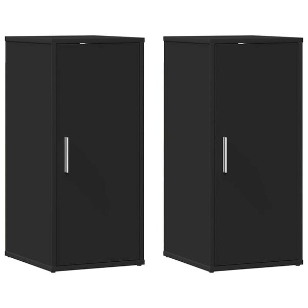 vidaXL Szafki na buty, 2 szt., czarne, 32x35x70 cm