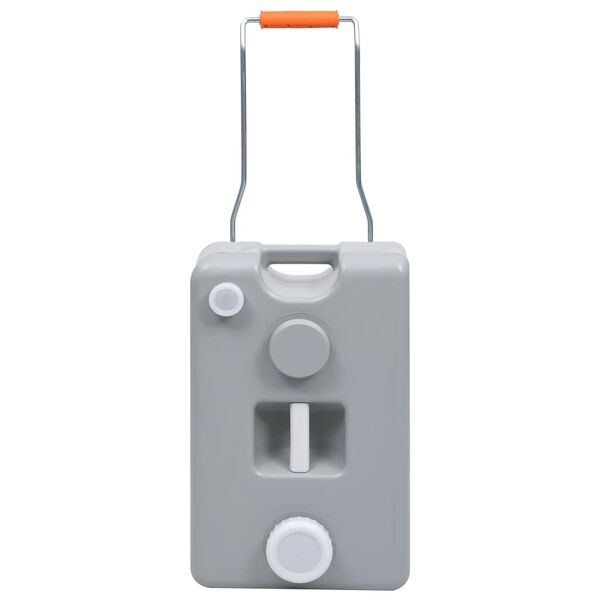 vidaXL Turystyczny pojemnik na wodę, na k&oacute;łkach, 25 L, szary