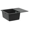 vidaXL Zlew 80% Kwarc i 20% Żywica 560 x 460 mm Czarny