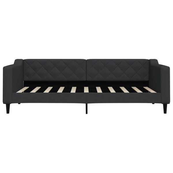 vidaXL Sofa z materacem, czarna, 90x190 cm, tkanina
