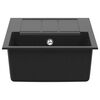 vidaXL Zlew Czarny 780 x 500 mm 80% Kwarc i 20% Żywica