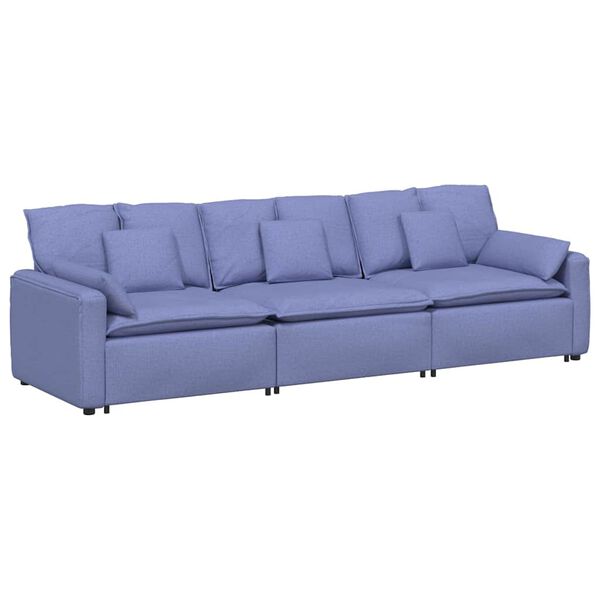 vidaXL Sofa modułowa z poduszkami, dżinsowy niebieska