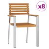 vidaXL Krzesło Ogrodowe 8 pcs Olej Naturalny Lite Drewno Akacji
