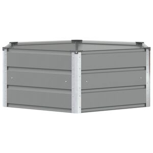 vidaXL Donica Jasnoszary 129 x 129 x 45 cm Stal