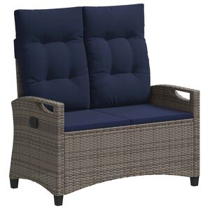 vidaXL Ławka ogrodowa z poduszką 105 x 60 x 112 cm stal