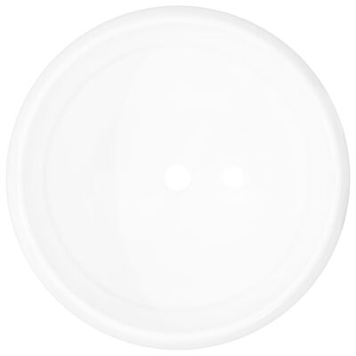 vidaXL Trzyczęściowy zestaw mebli do łazienki, ceramiczny, biały
